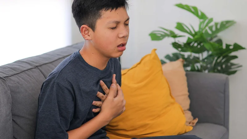 Winter asthma symptoms in child