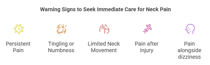 Warning signs to seek neck pain care